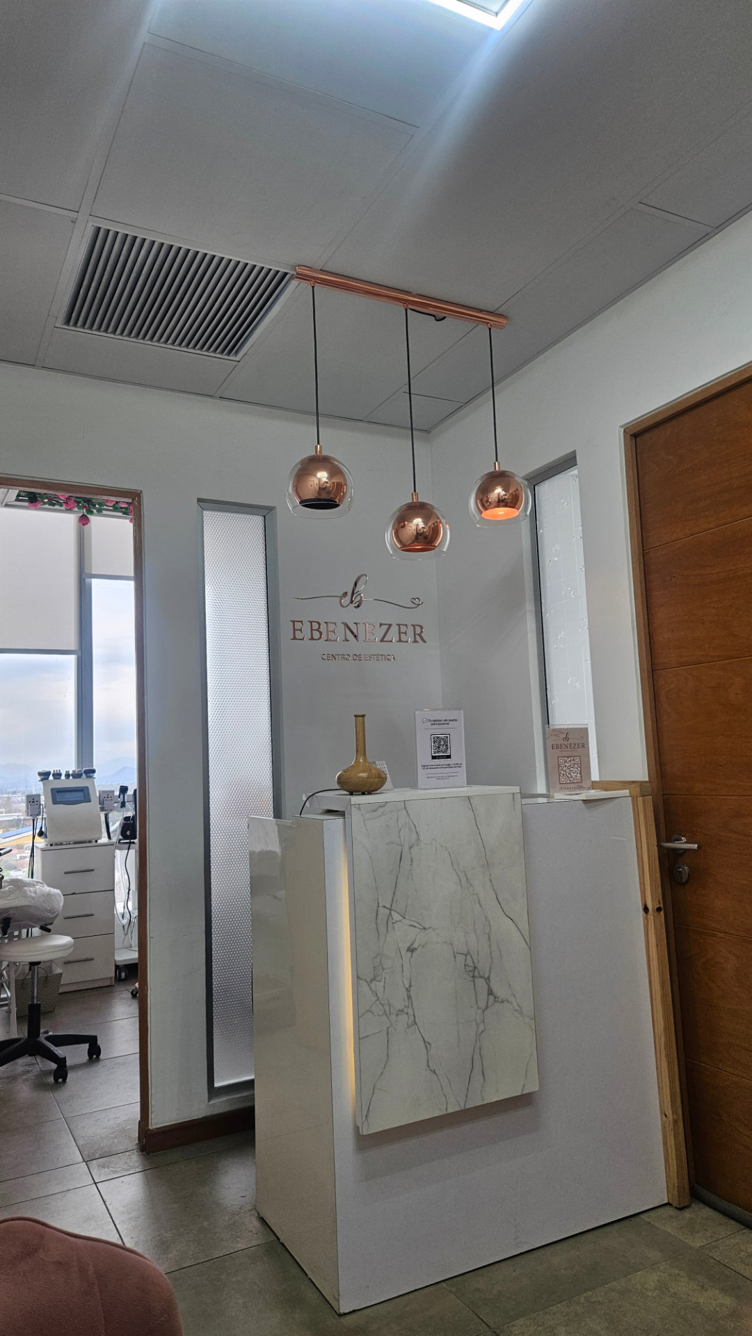 Recepción real del Centro de Estética Ebenezer en Rancagua